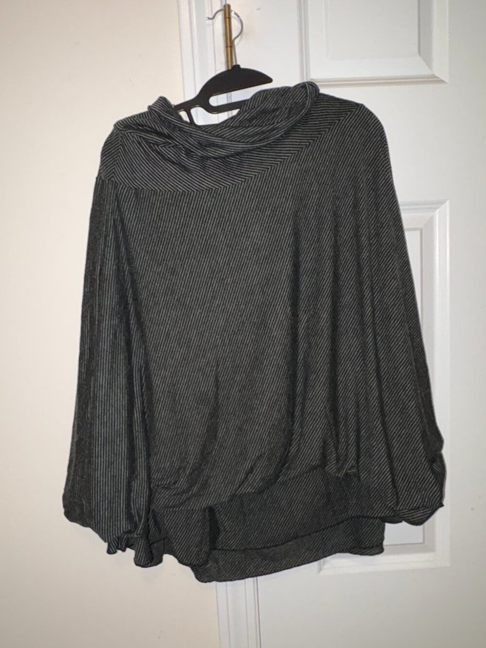 Staples Striped Cowl Neck Poncho Sweater Size XS